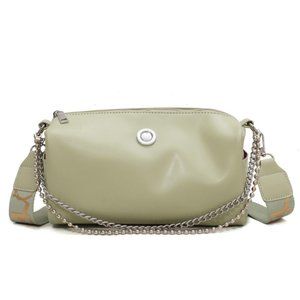 Lighte Green Leather Crossbody Bag